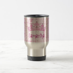 Caneca Térmica Príncipes cor-de-rosa 15 onças. Copo de aço
