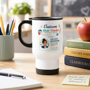 Caneca Térmica Procurador de Estrelas Coloridas da Sala de Aula D