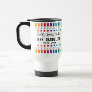 Caneca Térmica Professor do Rainbow Crayons Kindergarten