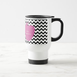 Caneca Térmica Professor preto cor-de-rosa de Apple Chevron