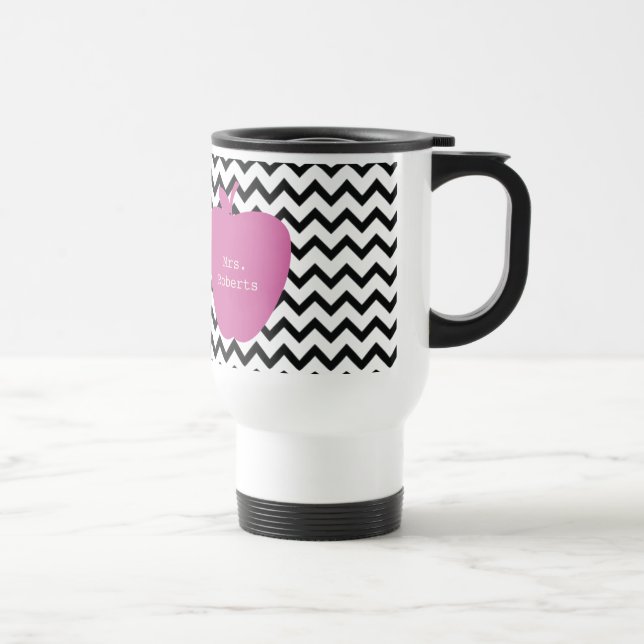 Caneca Térmica Professor preto cor-de-rosa de Apple Chevron (Direita)