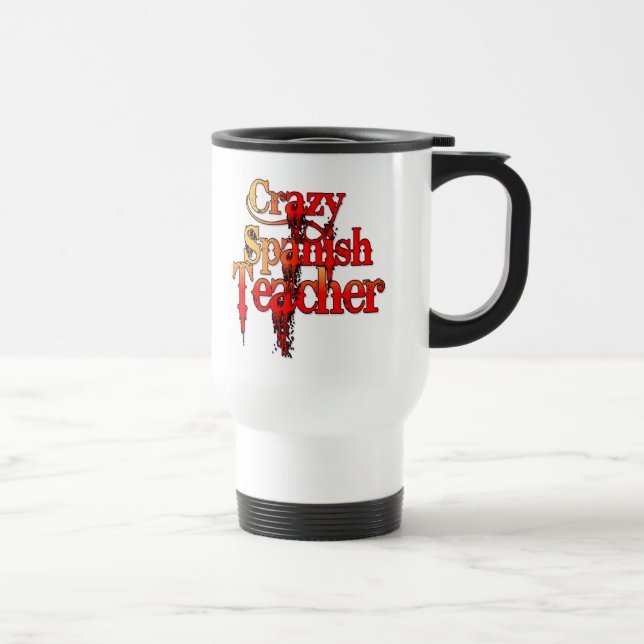 Caneca Térmica Professora espanhola louca (Direita)