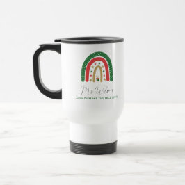 Caneca Térmica Professores de Natal Rainbow Nice List