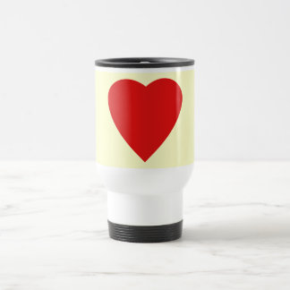 Caneca Térmica Projeto vermelho e de creme do coração do amor