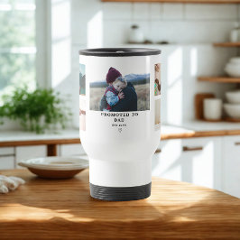 Caneca Térmica Promoted to Dad Photo Collage Gift – Personalized