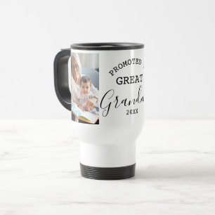 Caneca Térmica Promovida a Bisavó 2 Colagem de Fotos Café