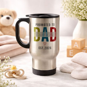 Caneca Térmica Promovido a Papai Foto Personalizada   Primeiro Pa