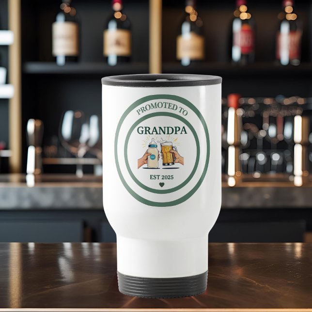 Caneca Térmica Promovido ao vovô Est. 2025 (Criador carregado)