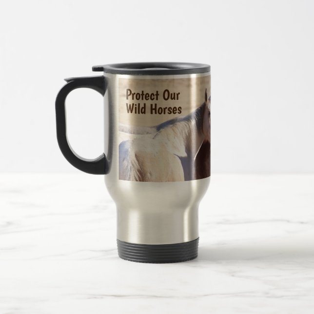 Caneca Térmica Proteger Nossos Cavalos Selvagens (Esquerda)