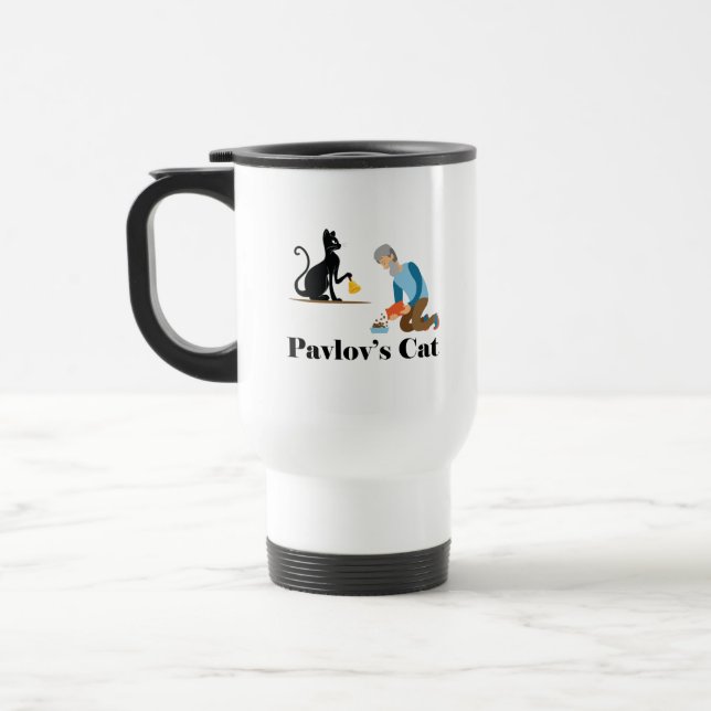 Caneca Térmica Psicologia Gata de Pavlov (Esquerda)
