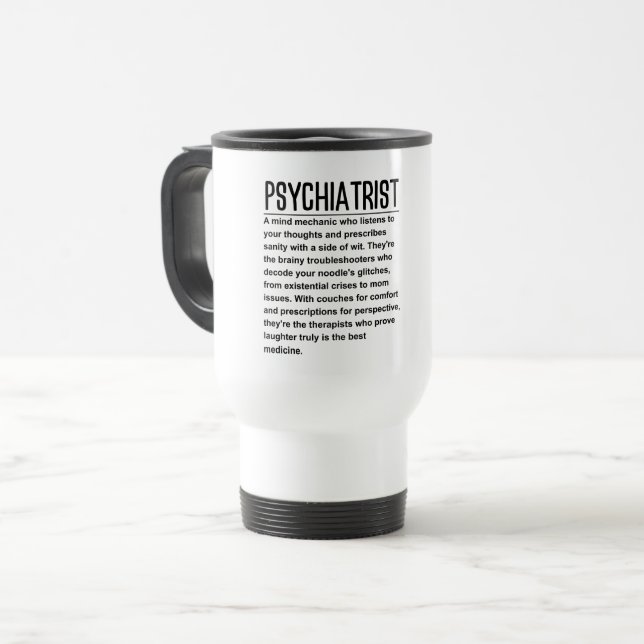 Caneca Térmica Psiquiatra (Frente Esquerda)