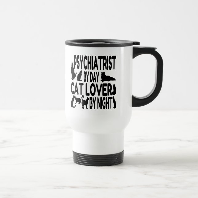 Caneca Térmica Psiquiatra do Cat Lover (Direita)