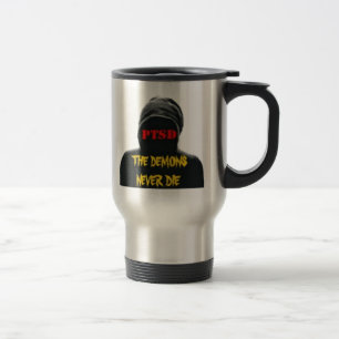 CANECA TÉRMICA PTSD: OS DEMÔNIOS NUNCA MORREM VIAGEM AO TRABALHO/