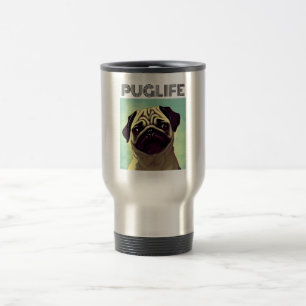 Caneca Térmica Pug Face Retrato PUGLIFE Adorável