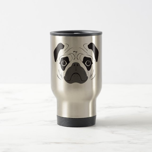 Caneca Térmica Pug Face Silhout (Centro)