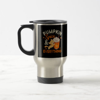 Caneca Térmica Pumpkin Spice Tudo Camisa Gato Fato De Gato Fora D
