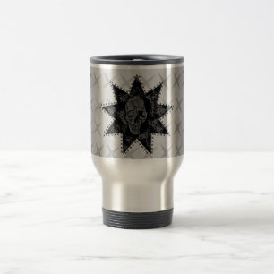 Caneca Térmica Punk Skull Mug (Cinza)
