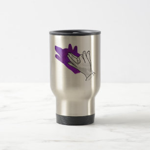 Caneca Térmica Púrpura de Lobo Silhueta Mão