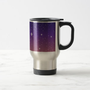 Caneca Térmica Púrpura e Dourada Starry Sunset