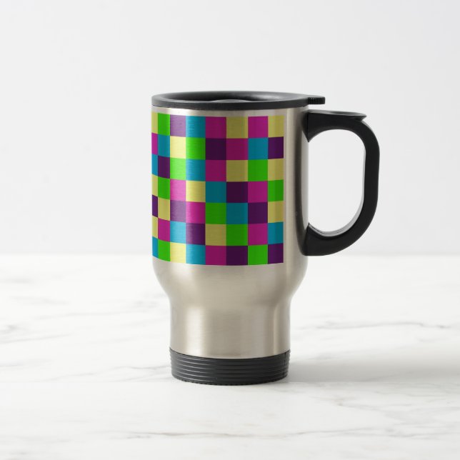 Caneca Térmica Quadrados  padrão (Direita)