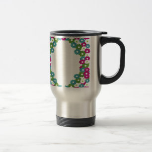 Caneca Térmica Quadro floral com nome feito sob encomenda