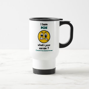 Caneca Térmica Qual é a sua desculpa...PCOS