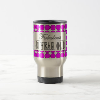 Caneca Térmica Quarenta bolinhas cor-de-rosa fabulosas dos anos