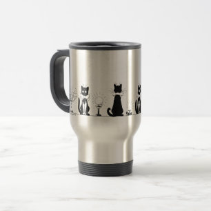 Caneca Térmica Quatro Gatos Pretos, Louis Wain Mug