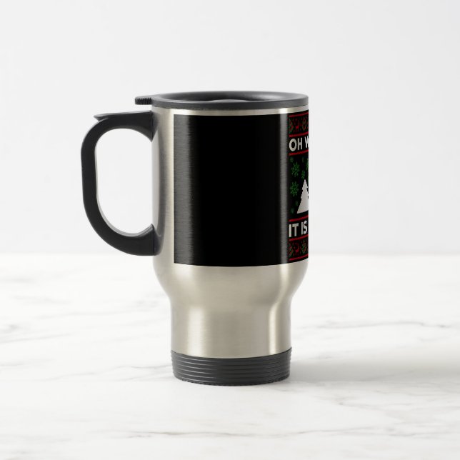Caneca Térmica Que Diversão É Cavalgar Cavalo UGLY Natal (Esquerda)