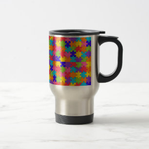 Caneca Térmica quebra-cabeça de autismo