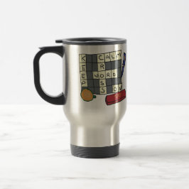 Caneca Térmica Quebra-cabeça de espadas cruzadas