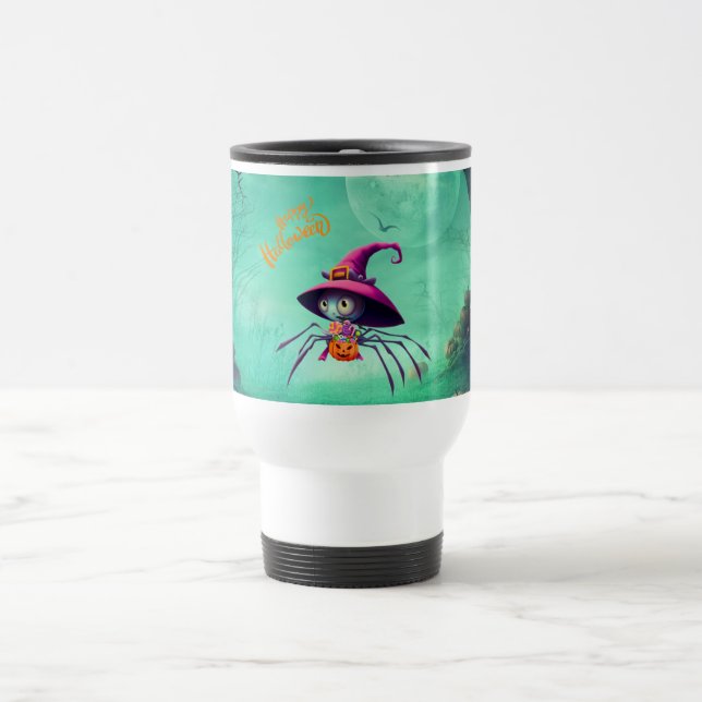 Caneca Térmica Queda/outono/aranha/bruxa/halloween (Centro)