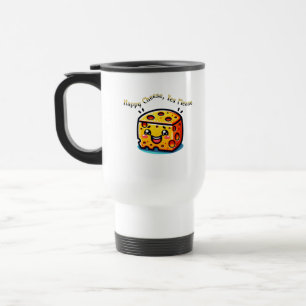 Caneca Térmica Queijo Feliz, Sim, Por Favor