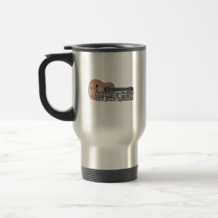 Caneca Térmica Quero minha guitarra. Não sua opinião. citação eng