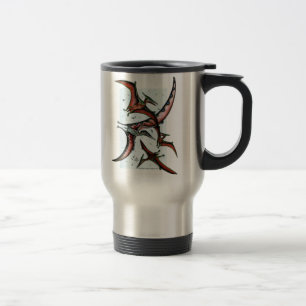 Caneca Térmica Quetzalcoatlus Entre Pterossauros Mug