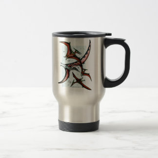 Caneca Térmica Quetzalcoatlus Entre Pterossauros Mug