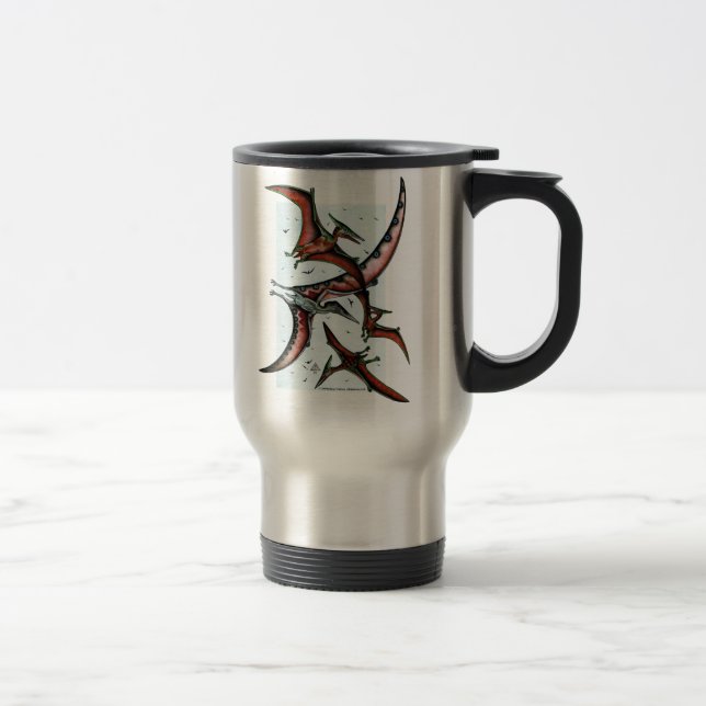Caneca Térmica Quetzalcoatlus Entre Pterossauros Mug (Direita)