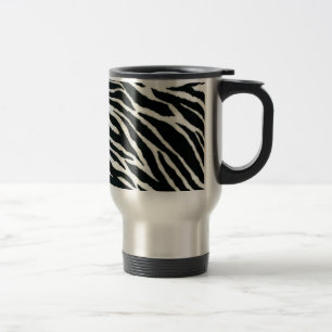 Caneca Térmica RAB Rockabilly Estampa de Zebra Preto & Branco
