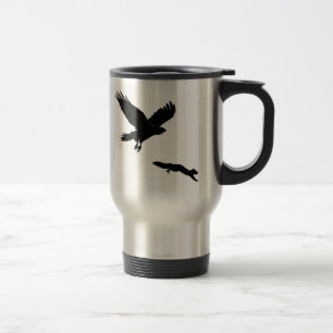 Caneca Térmica Rabo vermelho na siloueta de esquilo
