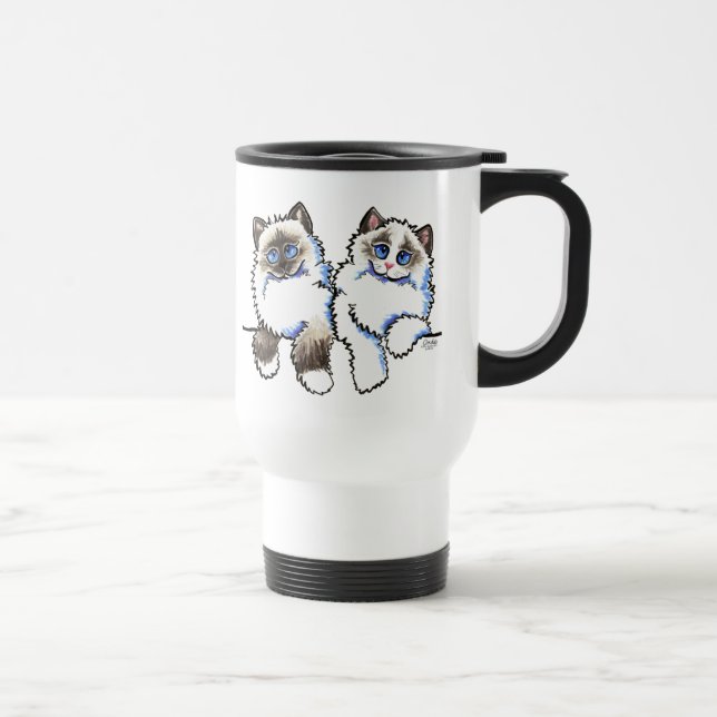 Caneca Térmica Ragdoll Gata Par de Dolls Off-Leash Art™ (Direita)