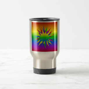 Caneca Térmica Rainbow Burst mug - escolha estilo e cor