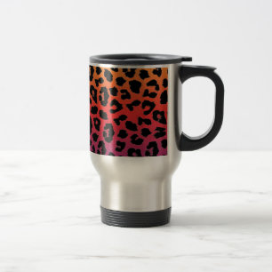 Caneca Térmica Rainbow Colors Fantasy Leopard Print Patterno