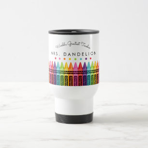 Caneca Térmica Rainbow Crayons - Viagem de Professores do Mundo 