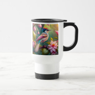 Caneca Térmica Rainbow crested Jay Fantasy Bird