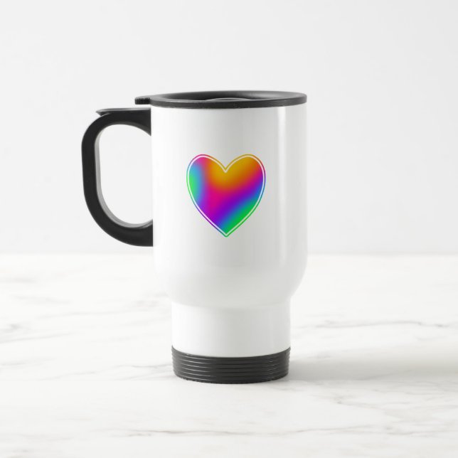 Caneca Térmica Rainbow Heart (Esquerda)