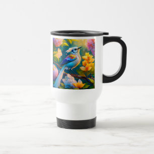 Caneca Térmica Rainbow Winged Jay Fantasy Bird