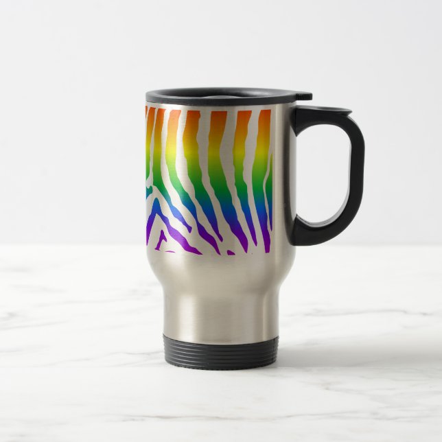 Caneca Térmica Rainbow Zebra Pattern (Direita)