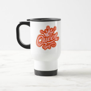 Caneca Térmica Rainha Com Coroa, Design de Tipografia