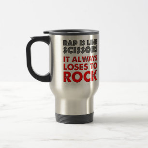 Caneca Térmica Rap contra tesoura de papel de rock Engraçado Cach