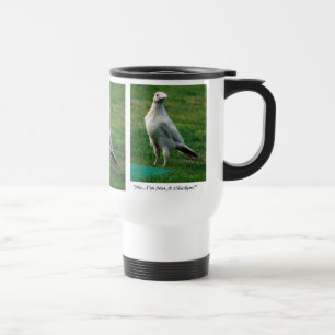 Caneca Térmica Rara Foto de Fauna de um Corvo Branco